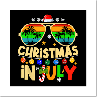 Christmas In July Gnomes Summer Xmas Matching Posters and Art